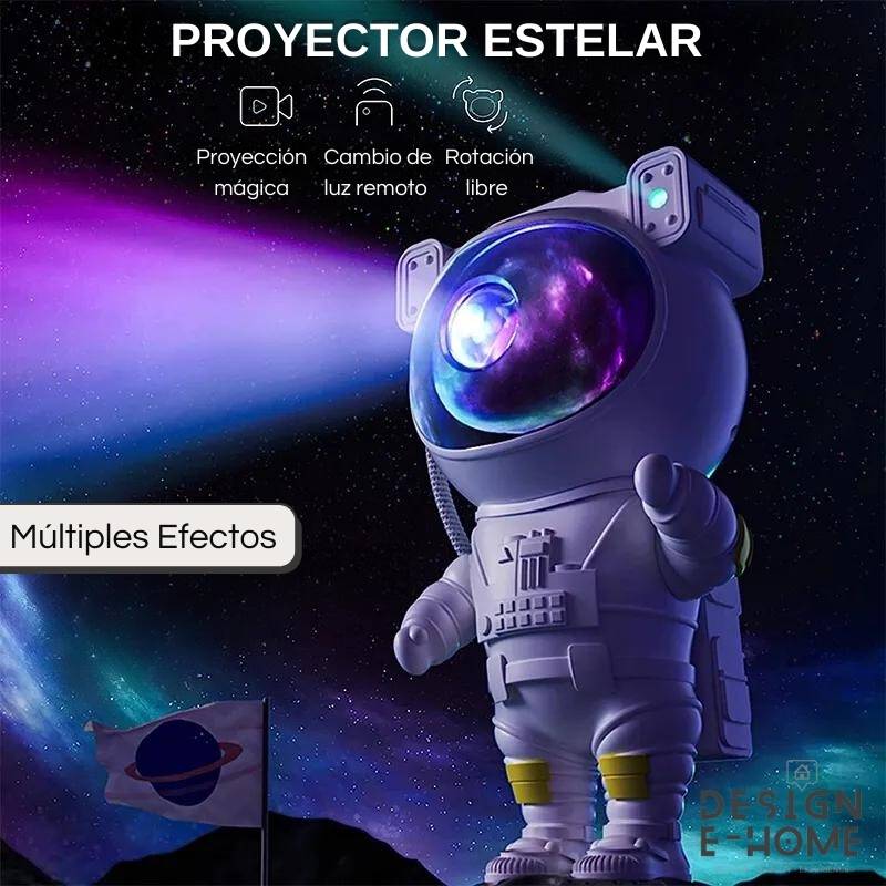 Proyector de Astronauta Nebulosa y Estrellas