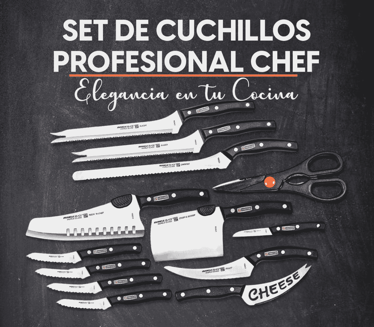 Set de Cuchillos Profesional Chef - 13 Piezas