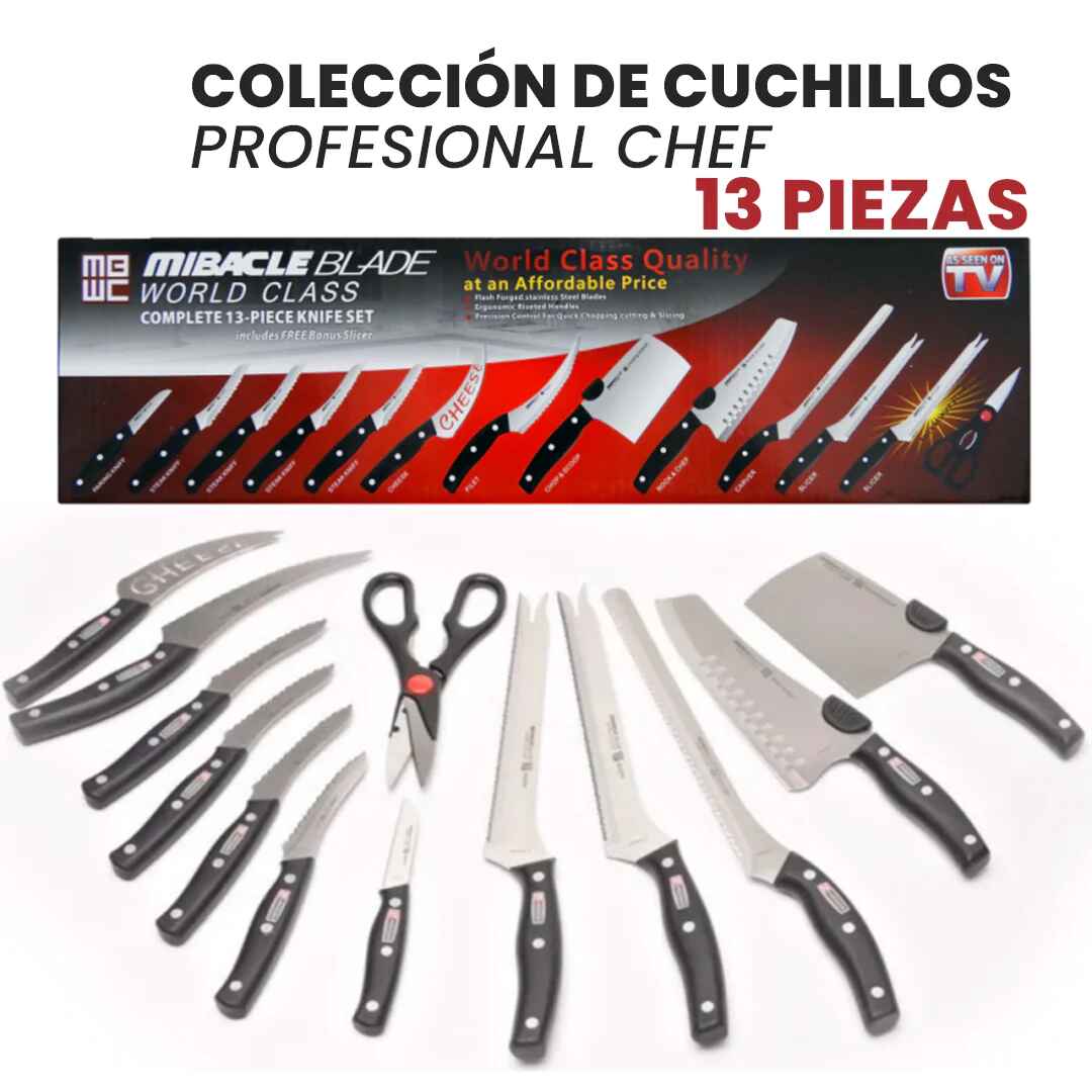 Set de Cuchillos Profesional Chef - 13 Piezas